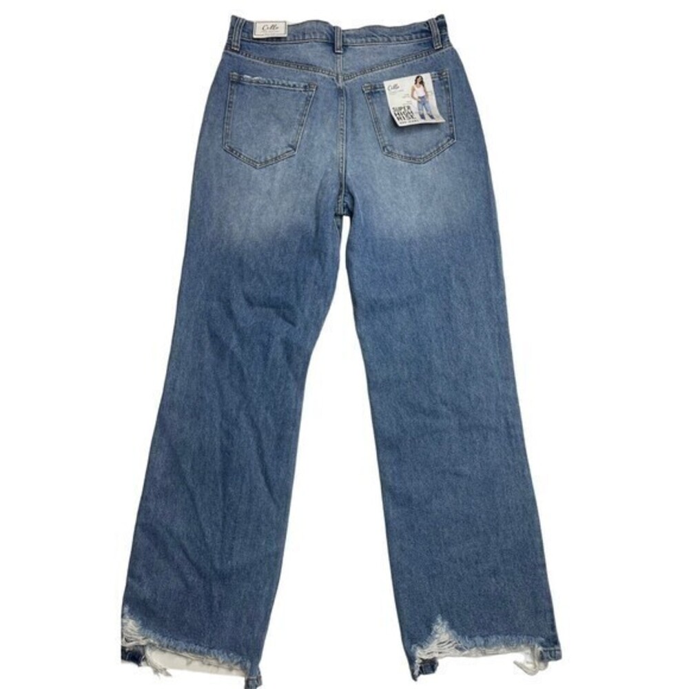 NWT Cello Jeans Womens Sz 11/30‎ Super  High Rise Distressed Dad Destroyed Jeans - Picture 11 of 11